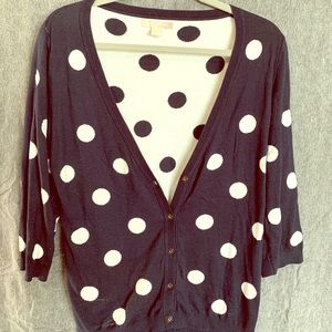 Navy & Cream Polka Dot Banana Republic sweater
